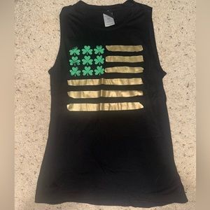 Modern Lux St Patrick’s day shamrock muscle tee. Small. GUC.